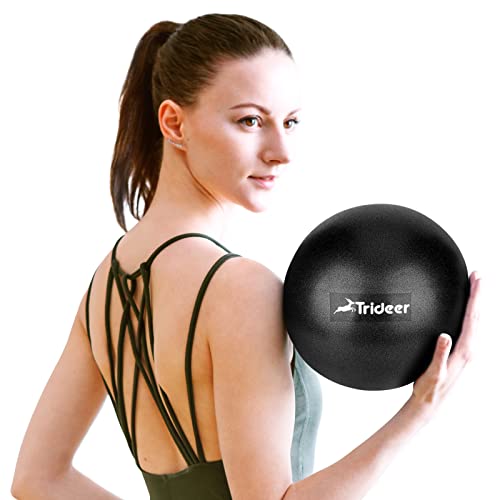 Trideer Pilates Ball 9 Inch Core Ball, Small Exercise Ball with Exercise Guide Barre Ball Mini Yoga Ball for Pilates, Yoga, Core Training, Physical Therapy, Balance, Stability