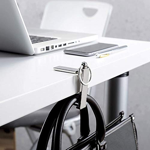 XBY-US The Instant Bag Hanger Collection,Purse Handbag Hook Hanger Holder Foldable Stylish Swivel Gift for Table Desk，Women's Handbag Storage Folding Decor Table Hook(Platinum)