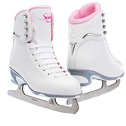 Jackson Ultima SoftSkate Womens/Girls Figure Ice Skates Color: White/Pink Size: 8 Women's