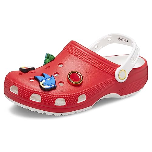 Crocs Sonic The Hedgehog Classic Clogs, Kids and Toddler Shoes, Red, 3 US Unisex Little