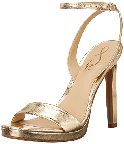 Sam Edelman Women's Jade Heeled Sandal, Gold, 9