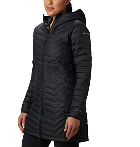 Columbia Women’s Powder Lite Mid Jacket, Winter, Water Repellent, Black,Large