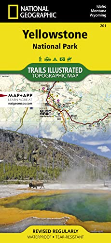 Yellowstone National Park Map (National Geographic Trails Illustrated Map, 201)