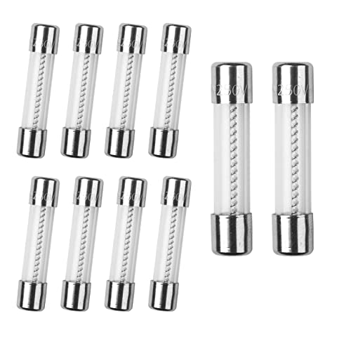 10pcs 6A Slow Blow Fuse 6amp 250V T6AL250V Slow Acting Fuse Time Delay Fuse 6x30mm