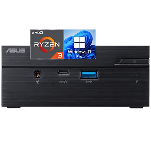 Asus PN51 Mini Desktop PC, AMD Ryzen 3 5300U, 32GB RAM, 1TB NVMe SSD + 128GB SSD, 4K 3-Monitor Support DisplayPort, HDMI, USB Type-C, Wi-Fi 6, Bluetooth, Windows 11 Pro