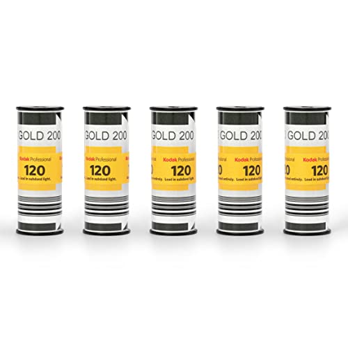 Kodak Professional Gold 200 Color Negative Film (120 Roll Film, 5-Pack)