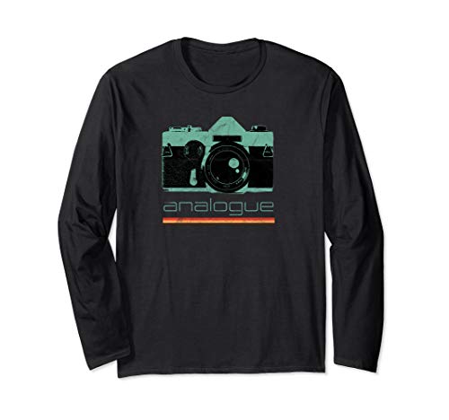 Vintage Photographer Analog SLR Camera Retro Film Lens Photo Long Sleeve T-Shirt