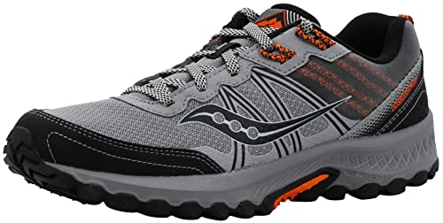 Saucony Men's Excursion Tr14 Grey/Orange Trail Running Shoe 10.5 M US