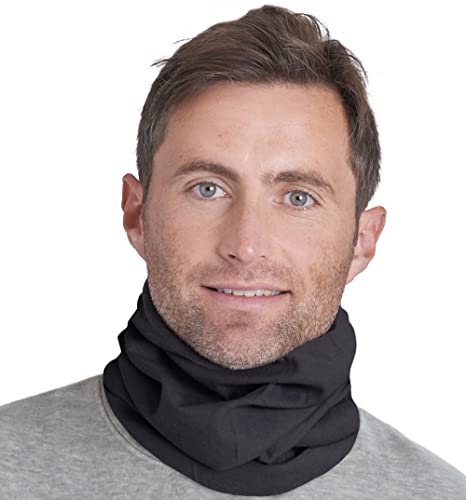 Tough Headwear Neck Warmer - Winter Fleece Neck Gaiter & Fleece Neck Warmer - Ski Gaiter for Men - Reversible Neck Gaiter