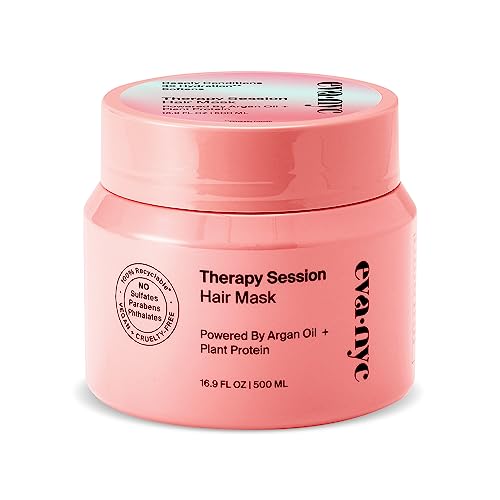 Eva NYC Therapy Session Hair Mask, Deep Conditioning Hair Mask Infused with Argan Oil and Plant Protein, 16.9 fl oz