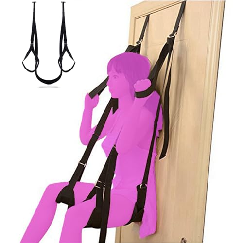 Over The Door Swing Sex 400lbs Heavy Duty Swing Set for Adults with Adjustable Seat Door Swing BDSM Restraint Bondage Kit Swing Toys Sex Hanging Swing Sex Furniture for Adults Couple Bedroom Sweater