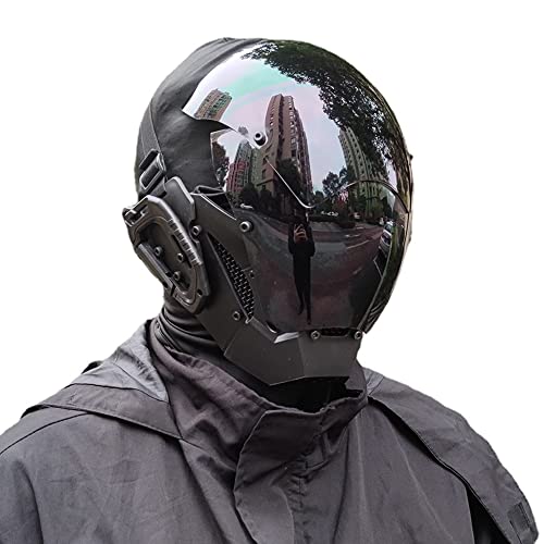 KYEDAY Punk Mask Cosplay for Men, Cosplay Halloween Mask Fit Party Music Festival Accessories