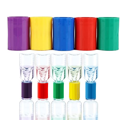 Tornado in A Bottle, 12 Pcs Plastic Tornado Tube Bottle Connector Cyclone Tube Vortex Connector for Scientific Test and Experiment, 5 Colors