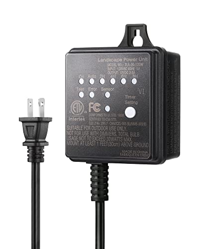 DEWENWILS 30W Outdoor Low Voltage Transformer with Timer and Photocell Light Sensor, 120V AC to 12V DC, Weatherproof, Specially for LED Landscape Lighting, Spotlight, Pathway Light, ETL Listed