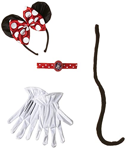 Disguise womens Disney Mickey Mouse Clubhouse Red Minnie Mouse Kit adult sized costumes, Red/White/Black, One Size US