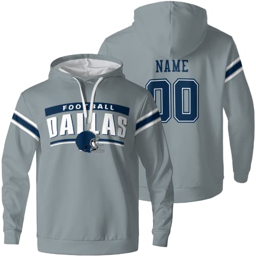 ANTKING Dallas Hoodies Customized Personalized Apparel Any Name Any Number Gifts for Men Kids Fans