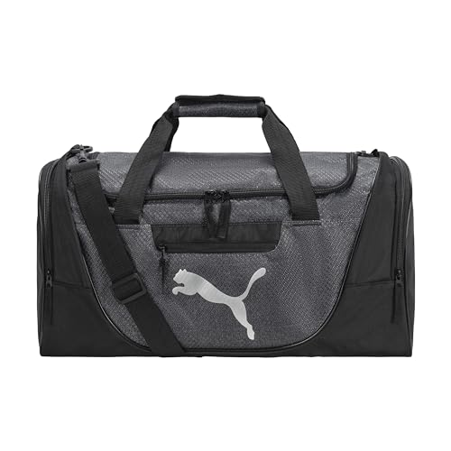 PUMA unisex adult Contender Duffel, Dark Grey, One Size US