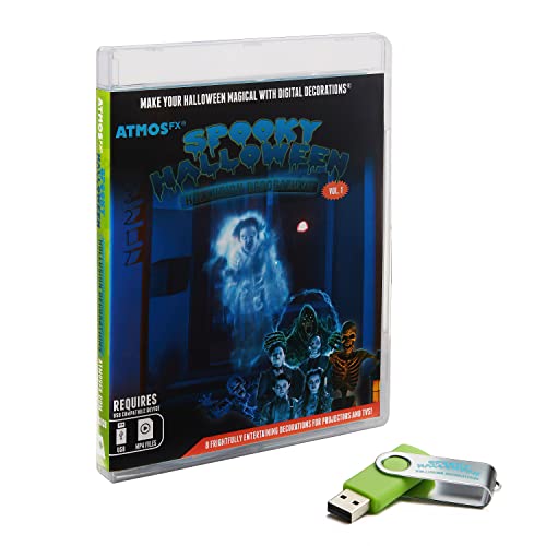 AtmosFX Spooky Halloween Hollusion Digital Decoration on USB Includes 8 Atmosfx Video Effects for Hallloween