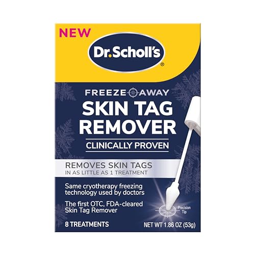 Dr. Scholl's Freeze Away Skin TAG Remover, 8 Ct // Removes Skin Tags in As Little As 1 Treatment, FDA-Cleared, Clinically Proven, 8 Treatments