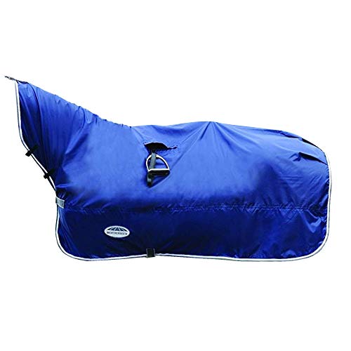 WeatherBeeta Rain Sheet Horse Blanket, Navy/Grey/White, Pony