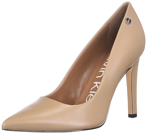 Calvin Klein Women's Brady Pump, Desert Sand Leather, 8