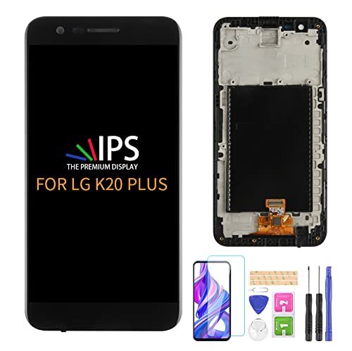 Compatible for LG K20 Plus Screen Replacement, LG K10 2017 LCD Display Touch Screen Digitizer Assembly, for LG MP260 TP260 M250(NOT for K20V), with Tools, Screen Protector(Black W/Frame)