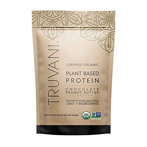 Truvani Vegan Chocolate Peanut Butter Protein Powder - 20g Plant-Based Protein, Gluten/Dairy Free