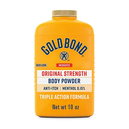 Gold Bond Medicated Original Strength Body Powder, 10 oz., Talc-Free, Anti-Itch, Absorbs & Cools