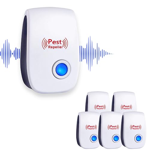 Ultrasonic Pest Repeller 6 Packs, Indoor Plug in for Mice Pest Control, Pest Repellent for Mouse, Spider, Roach, Insect, Rodent Repellent for House Office Hotel Garage Warehouse