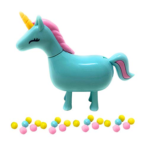 Unicorn Poop Candy Dispenser, Easter Basket Stuffer for Girls, Funny Pooping Toys, 0.32 Ounces