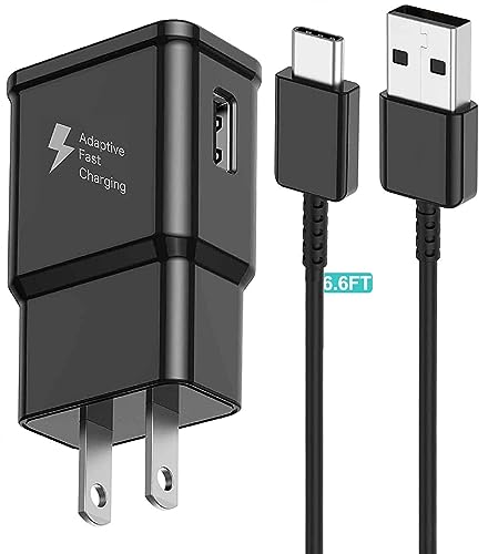 Samsung Charger Type C Charger Fast Charging USB C Fast Charger for Samsung Galaxy S20/S20 Plus/S10/S10 Plus/S10e/S21/S21+/S21Ultra/S9/S9 Plus/S8/S8 Plus/Note 8/9/10/20/S22/S23 with 6.6ft Type C Cable