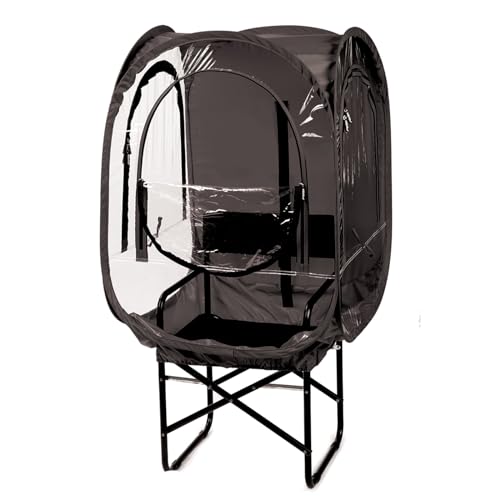 WeatherPod Large Upper-Body Pod – 1-Person Wearable Pod for Manual & Electric Wheelchairs and Folding Chairs, Protection from Cold, Wind and Rain – Black