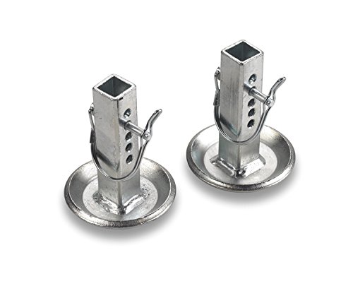 WARN 80475 Snow Plow Blade Protector: Skid Shoe with Square Shaft and Adjustable Pin Placement Lock, 1 Pair