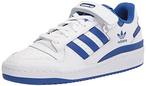 adidas Men's Forum Low Sneaker, White/White/Team Royal Blue, 12