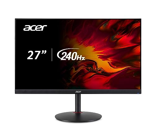 Acer Nitro 27' WQHD 2560 x 1440 PC Gaming IPS Monitor | AMD FreeSync Premium | Up to 240Hz Refresh | Up to 0.5ms | DisplayHDR 400 | sRGB 99% | 1 x Display Port 1.4 & 2 x HDMI 2.0 | XV272U W2bmiiprx