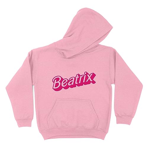 Beatrix Doll font Kids Hoodie Sweatshirt Youth Large Pink