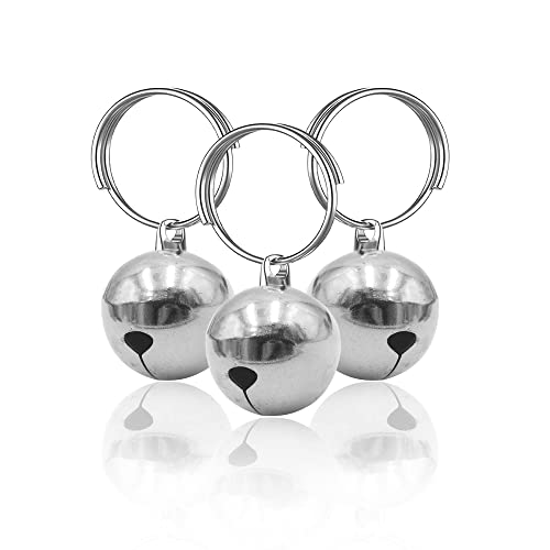 Eeejumpe Coastal Pet Products DCP45105 3-Pack Li'l Pals Round Dog Bells, 1/2-Inch, Silver