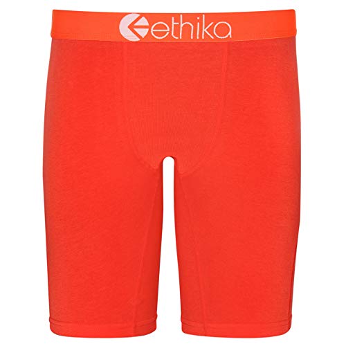 Ethika Mens Staple Boxer Brief | *Solids* Native Orange (ORG, Large)