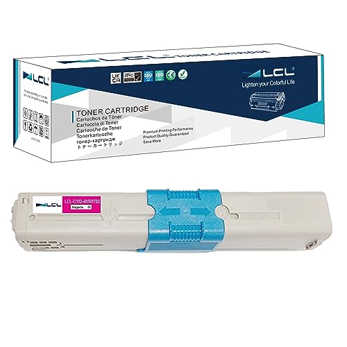 LCL Compatible Toner Cartridge Replacement for OKI C332dn C332 MC363dn 46508702 MC363 (1-Pack Magenta)