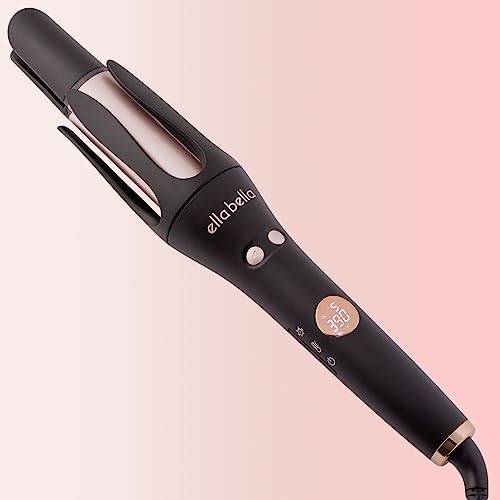 ELLA BELLA Automatic Rotating Curling Iron • Auto Hair Curlers • Easy to Use • Digital Display to Accurately Control Temperature • Transform Your Look in Seconds • for Medium to Long Hair Lengths
