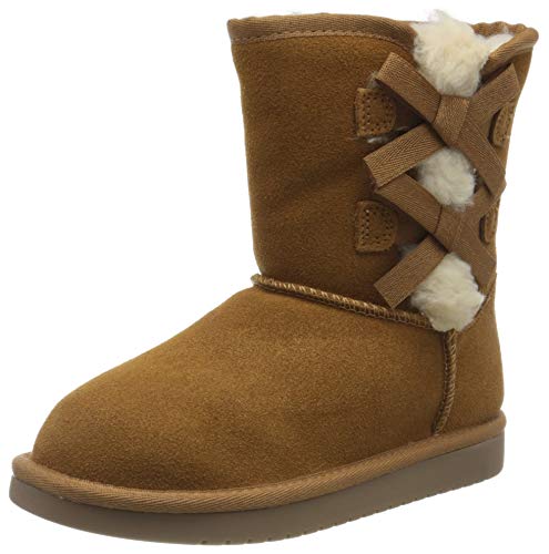 Koolaburra by UGG Unisex-Child Victoria Short Fashion Boot, Chestnut, 04 Youth US Big Kid