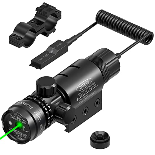 Feyachi Green Laser Sight with Picatinny Rail Mount - Include Barrel Mount Cable Switch