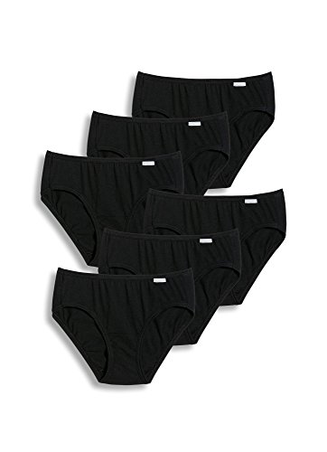 Jockey Women's Underwear Elance Bikini - 6 Pack, Black, 7