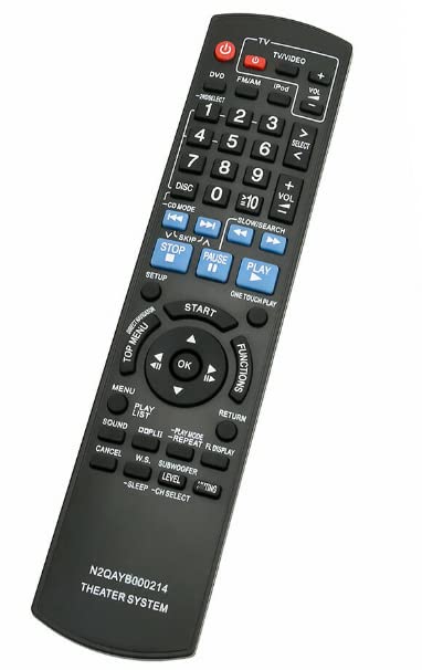 N2QAYB000214 Replace Remote Control Compatible with Panasonic DVD Home Theater Sound System SC-PT760 SC-PT960 SC-PT954 SC-PT1054 SA-PT1054 SA-PT760 SA-PT954 SA-PT956 SCPT760 SCPT960 SCPT954