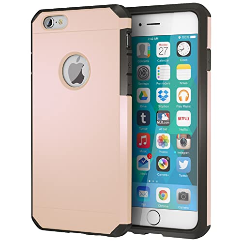 ImpactStrong iPhone 6 / 6s Case, Heavy Duty Dual Layer Protection Cover Heavy Duty Case Designed for iPhone 6 / 6s (Rose Pink)