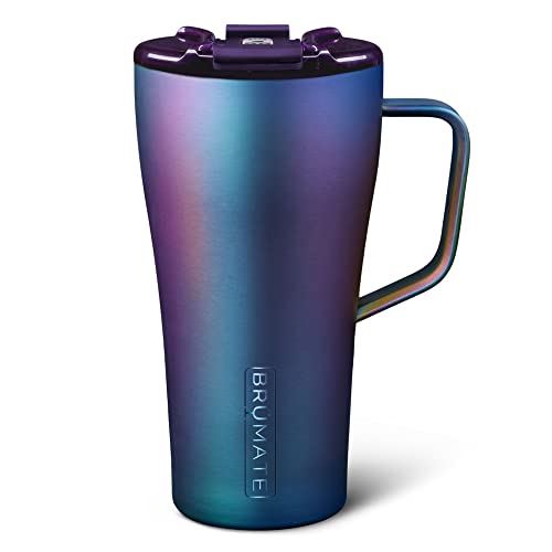 BrüMate Toddy 22oz 100% Leak Proof Insulated Coffee Mug with Handle & Lid - Stainless Steel Coffee Travel Mug - Double Walled Coffee Cup (Dark Aura)
