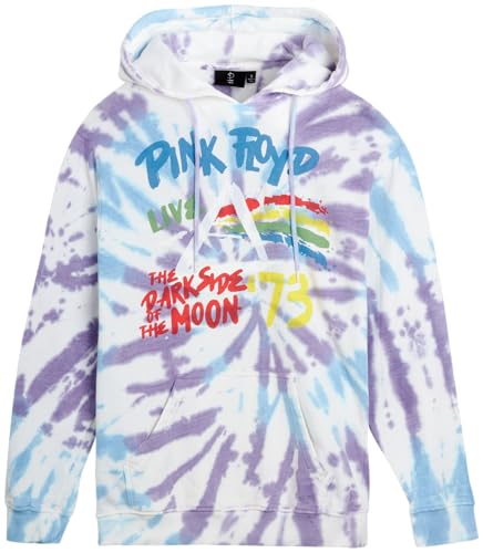 Pink Floyd Women's Sweatshirt - Vintage Tie Dye Hoodie Sweatshirt - Retro Classic Rock Concert Sweatshirt for Women (S-XL), Size Large, Tie Dye