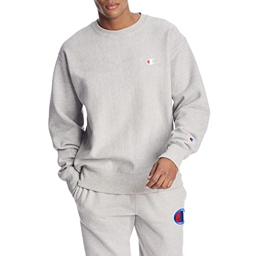Champion mens Reverse Weave Crew, Left Chest C Sweatshirt, Oxford Gray-y06145, X-Large US