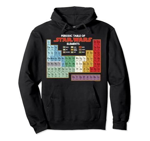Star Wars Periodic Table of Elements Graphic Hoodie Pullover Hoodie