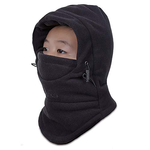 OJSCOS Children's Kids Balaclava Outdoor Hats Winter Warm Face Cover Cap (Black)
